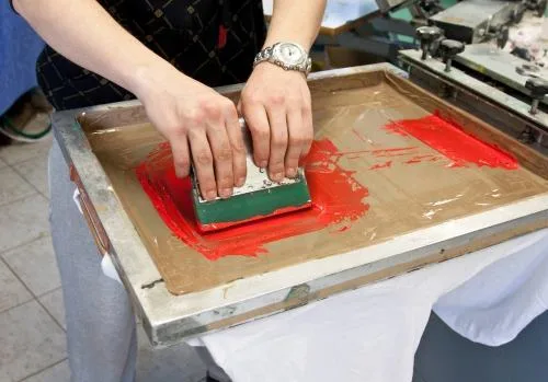 Squeegee and silk screen